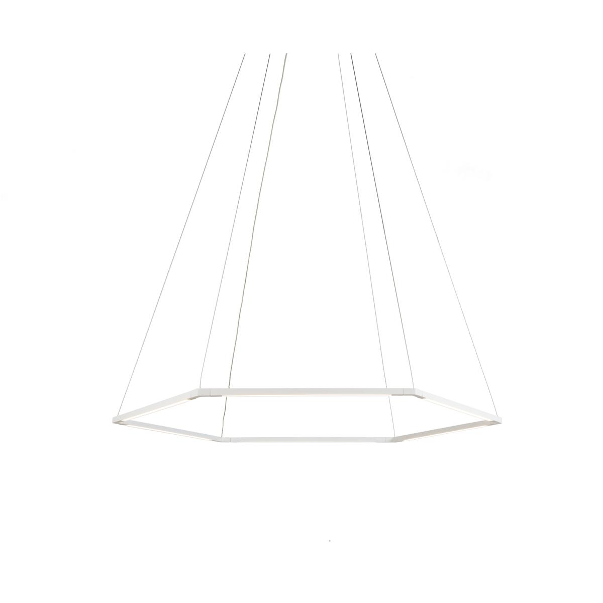 Koncept ZBP-16-H-SW-MWT-CNP Z-Bar LED 31.5 inch Matte White Pendant Ceiling Light, Honeycomb
